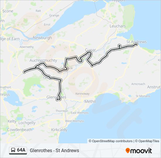 64A bus Line Map