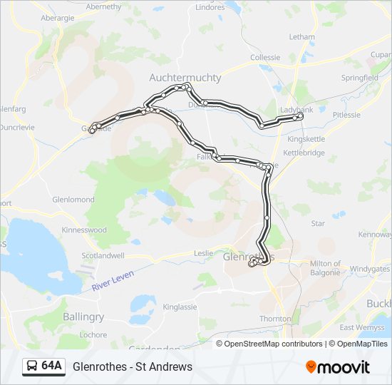 64A bus Line Map