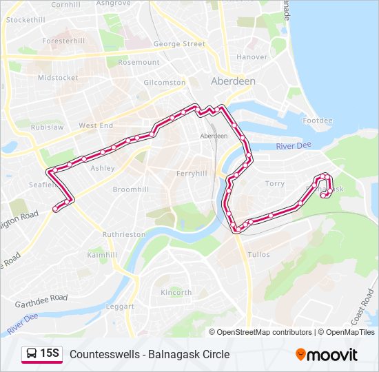 15S Bus Line Map