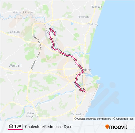 18A Bus Line Map