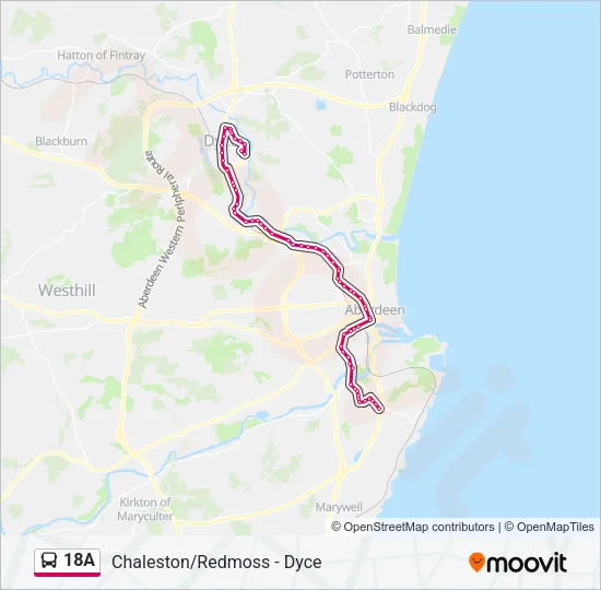 18A Bus Line Map