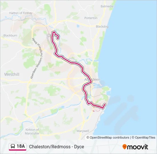 18A Bus Line Map