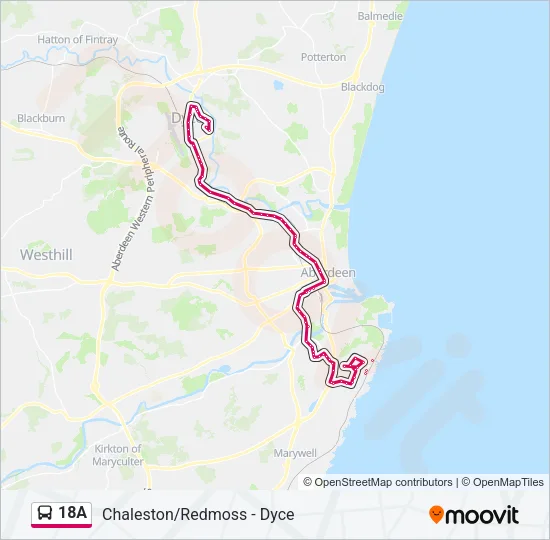 18A Bus Line Map