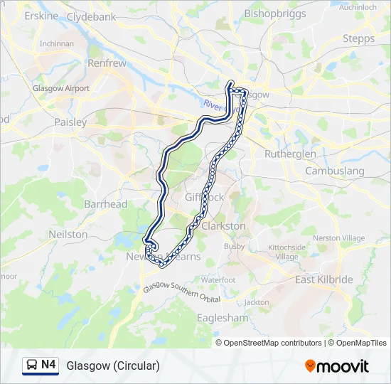 N4 Bus Line Map