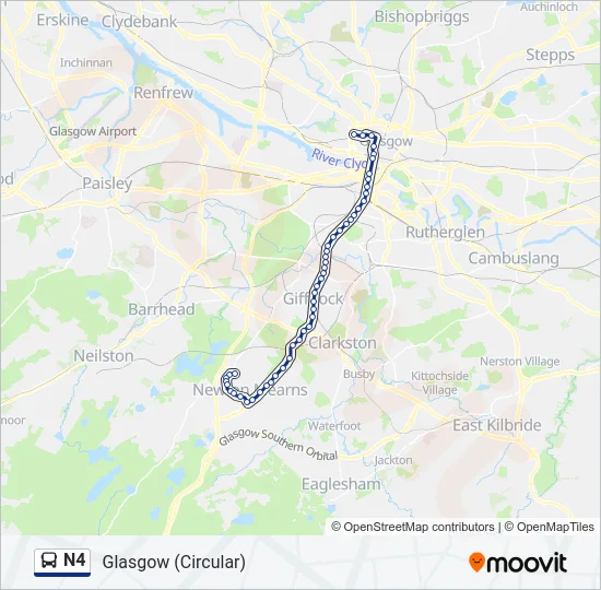 N4 Bus Line Map