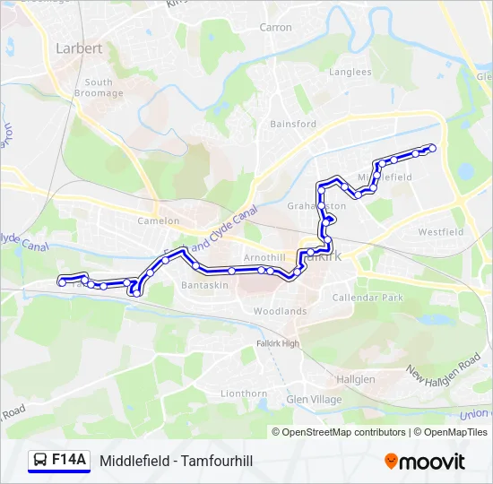 F14A Bus Line Map