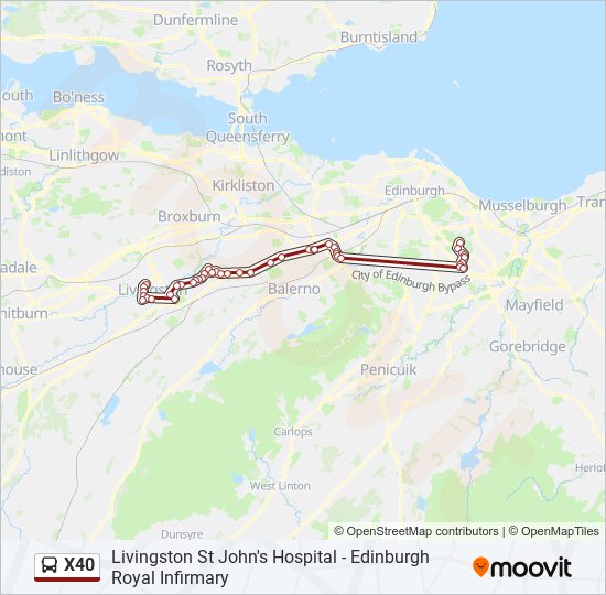 x40 Route: Schedules, Stops & Maps - Edinburgh Royal Infirmary (Updated)