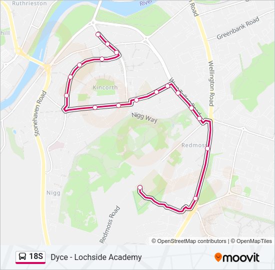 18S Bus Line Map