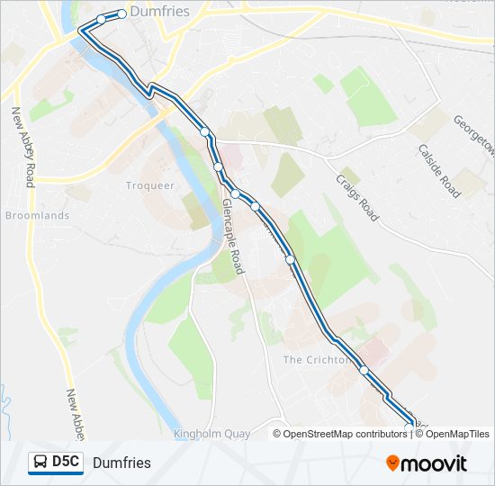 D5C Bus Line Map