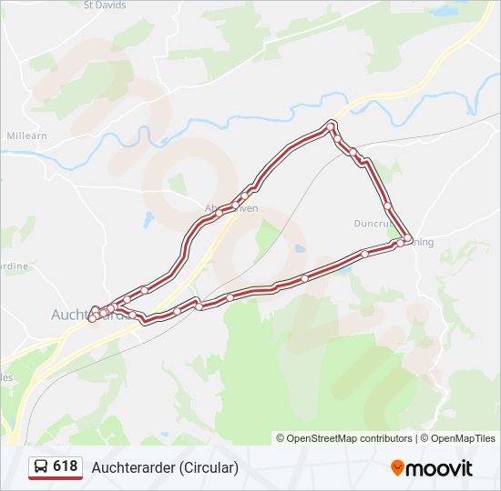 618 bus Line Map