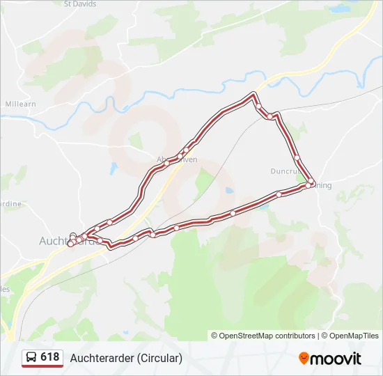 618 Bus Line Map