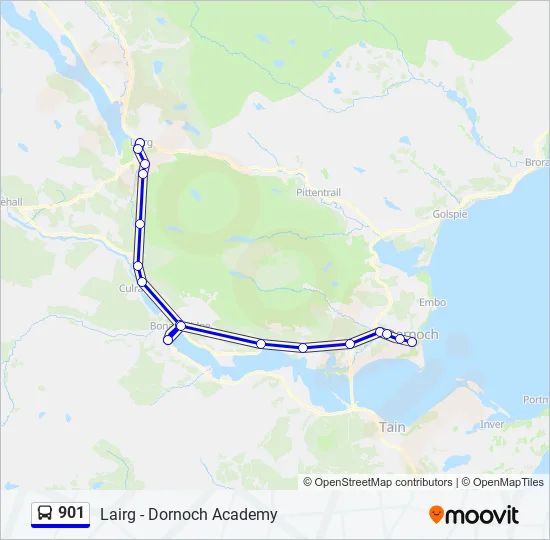 901 Bus Line Map