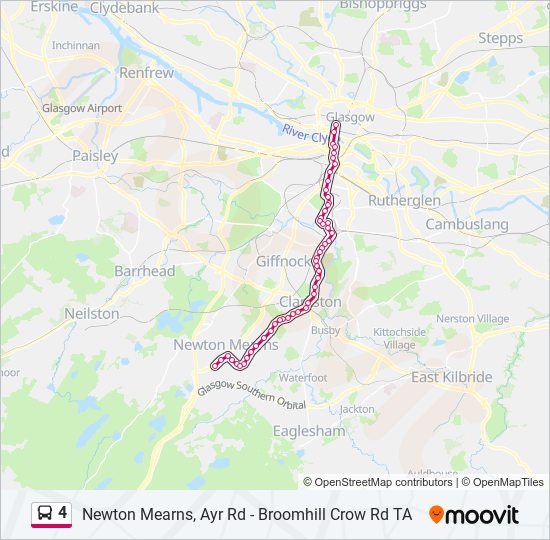 4 Route: Schedules, Stops & Maps - Glasgow (Updated)