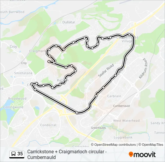 35 Bus Line Map