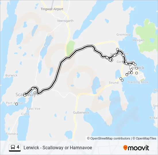 4 Bus Line Map