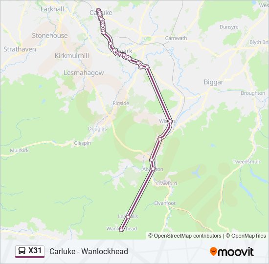 X31 bus Line Map