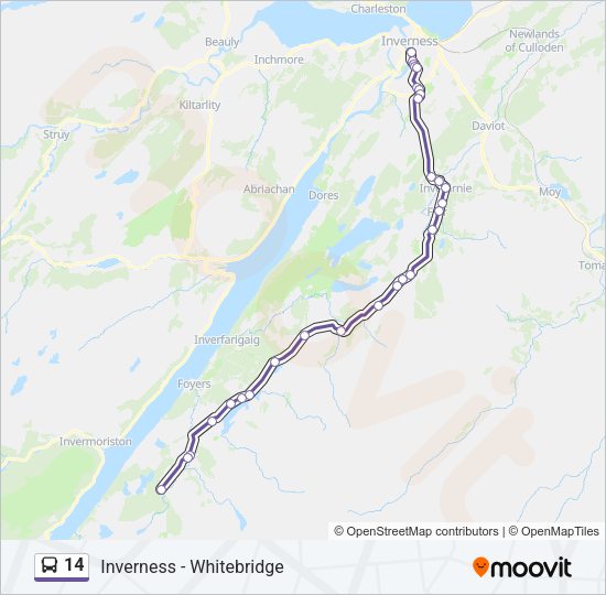 14 Bus Line Map