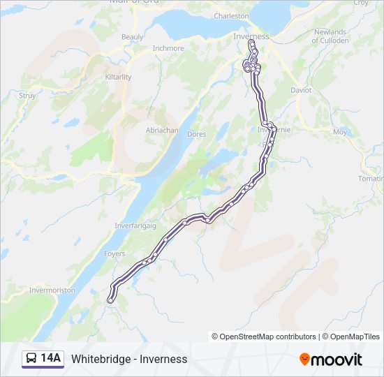 14A Bus Line Map