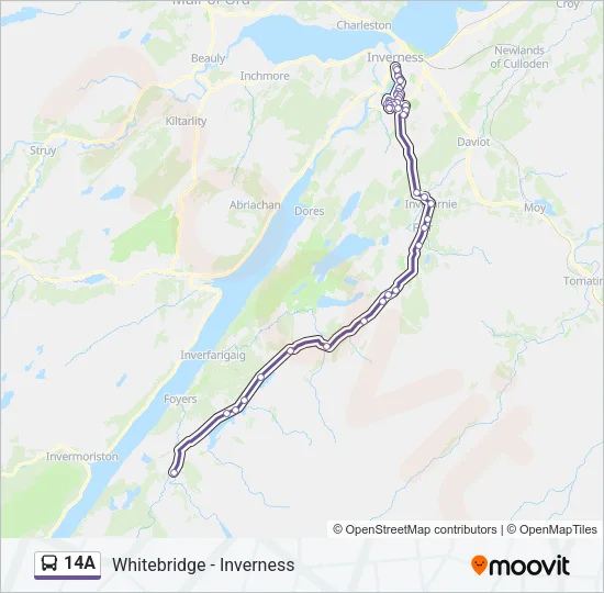 14A Bus Line Map
