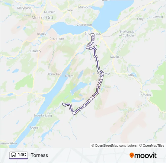 14C Bus Line Map