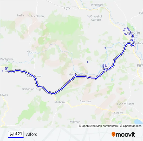 421 Bus Line Map