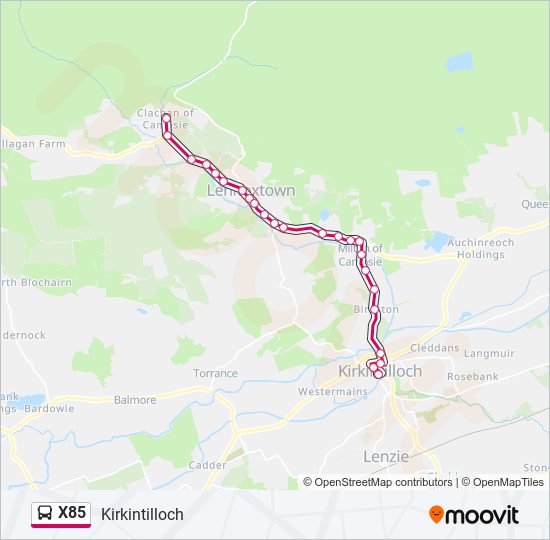 x85 Route Schedules, Stops & Maps Kirkintilloch (Updated)