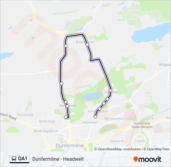 QA1 Bus Line Map