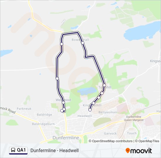 QA1 Bus Line Map