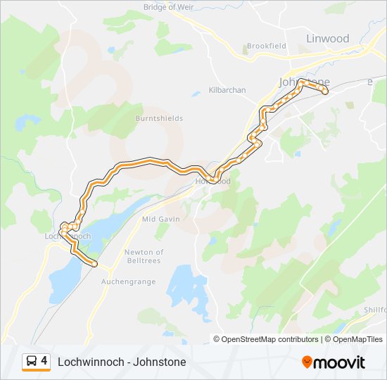 4 Route Schedules, Stops & Maps Lochwinnoch (Updated)