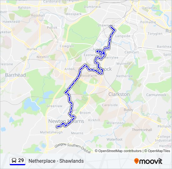 29 Bus Line Map