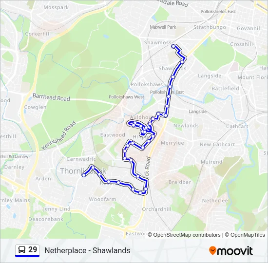 29 Bus Line Map