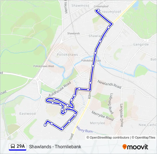 29A Bus Line Map