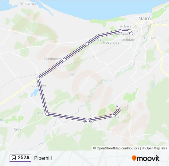 252A Bus Line Map