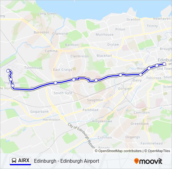 AIRX Bus Line Map