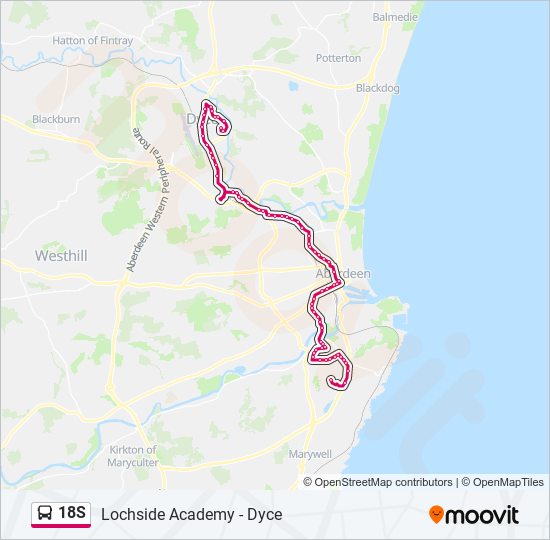 18S Bus Line Map