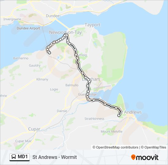 MD1 Bus Line Map