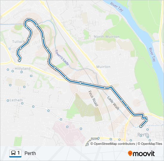 1 Bus Line Map