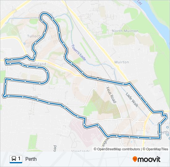 1 bus Line Map