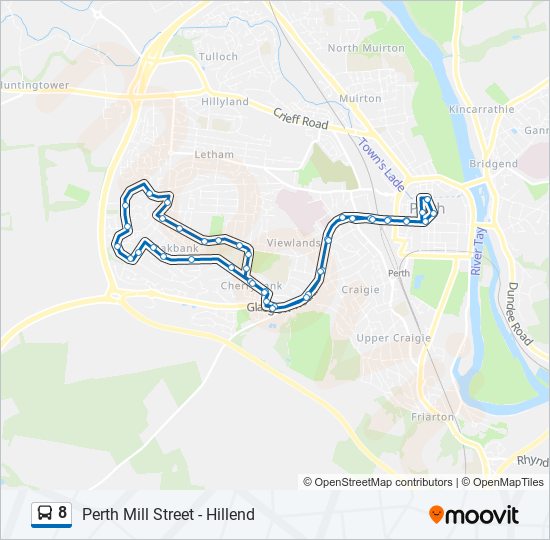 8 bus Line Map