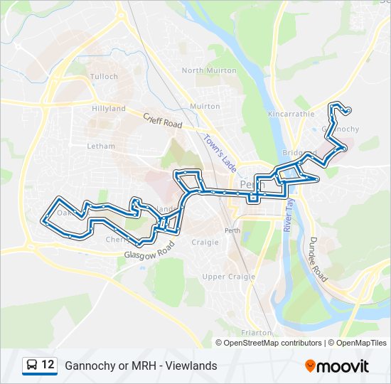 12 Bus Line Map