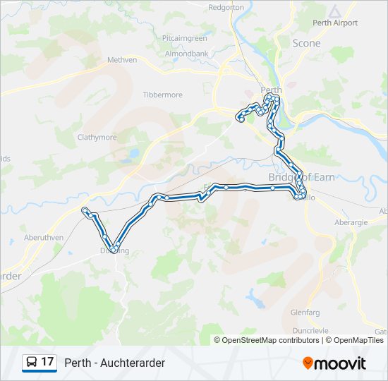 17 bus Line Map