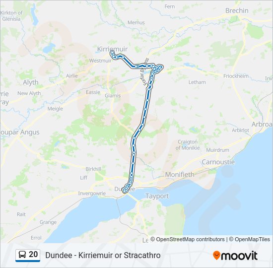 20 Bus Line Map