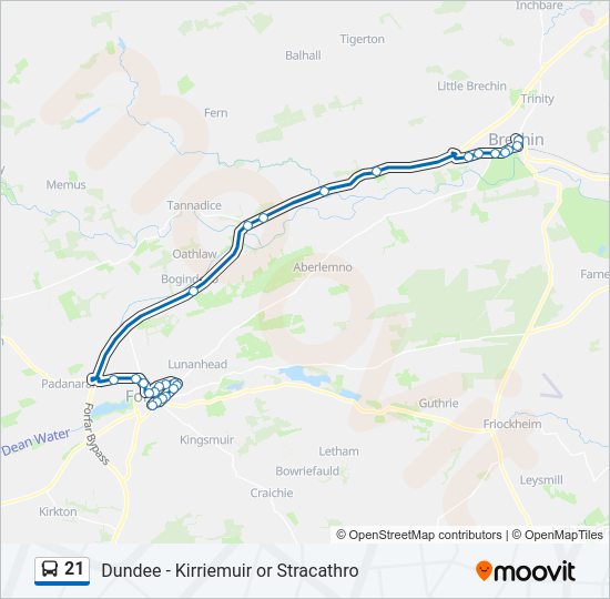 21 Bus Line Map