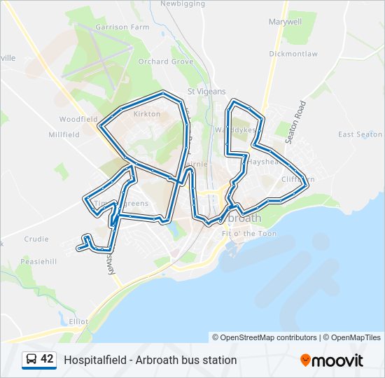 42 Bus Line Map