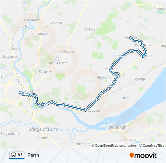 51 Bus Line Map