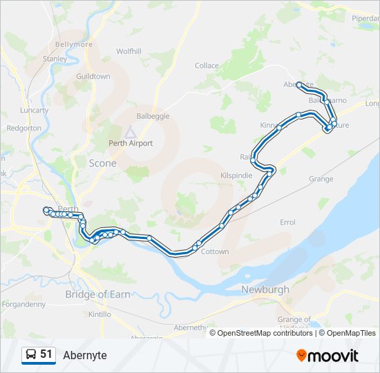 51 bus Line Map