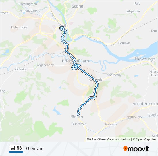 56 Bus Line Map