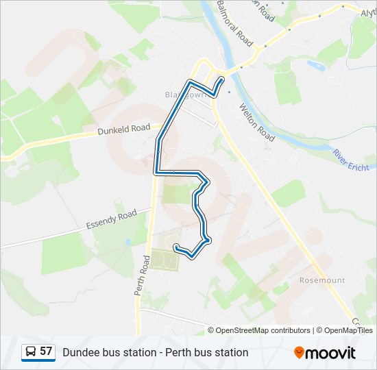 57 Bus Line Map