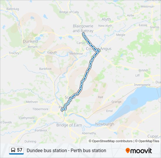 57 Bus Line Map