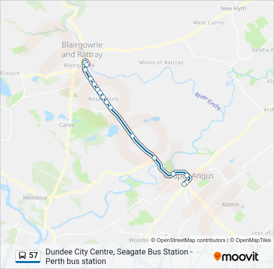 57 Bus Line Map